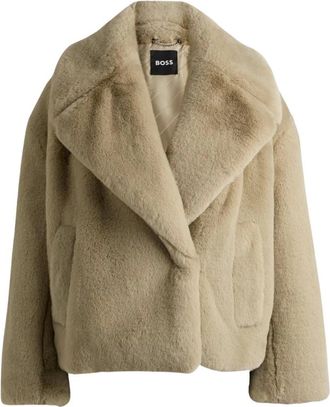 HUGO BOSS Dames, Jassen, Beige, Maat: XL Poliester