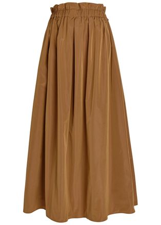 Herno Shell Midi Skirt - Camel - 42 (UK10 / S)