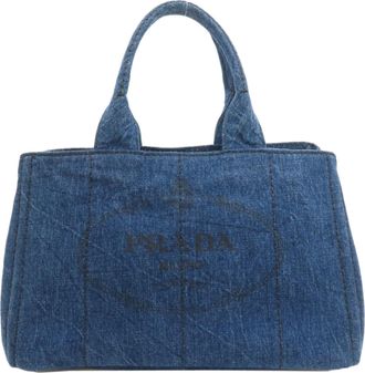 Prada Blue Denim Tote Bag (Pre-Owned)