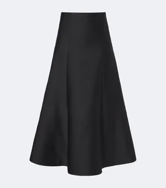 Roland Mouret Taffeta midi skirt