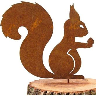 OEM Ardilla Oxidada Para &Aacute;rbol, Decoraci&oacute;n De Jard&iacute;n De Metal Con Forma De Ardilla Sentada, P&aacute;tina De &Oacute;xido Natural - Crezuo