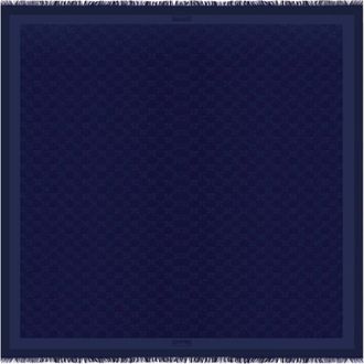 Vilebrequin Turtle Monogram Sjaal - Dames - Wintersjaals - Blauw - ONE Size - Wol - Accessoires