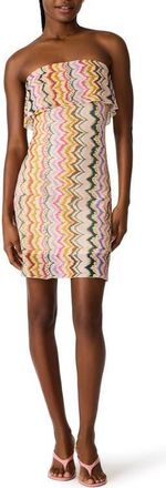 Steve Madden Bryar Print Strapless Dress in Rainbow Vision at Nordstrom, Size X-Small