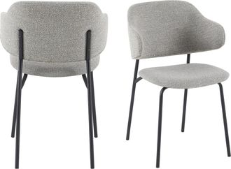 Salesfever Armlehnstuhl »Komfortabler Esszimmerstuhl mit Stil« (Set) 2 Stk.2er Set: Design-Gestell mit ausgestellten Armlehnen