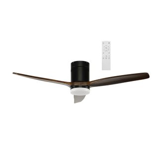 Wonderlamp Ventilador De Techo Led Won Negro+madera Cct (15w)