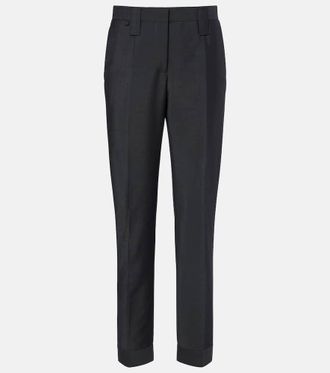 Versace Wool and mohair tapered pants