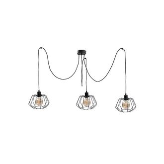 Netlighting Luna Cluster Pendant Ceiling Light Black 3x E27
