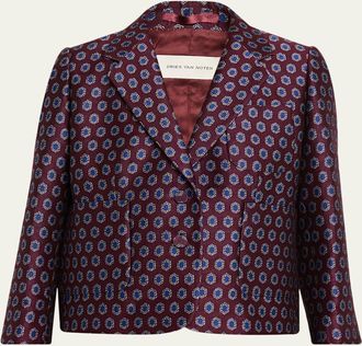 Dries Van Noten Geo Jacquard Single-Breasted Jacket