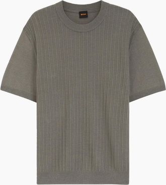 HUGO BOSS Mens BOSS Orange Kajordino Sweater 070 Open Grey - Tan - Size: 38