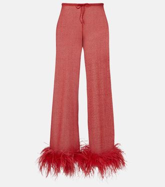 Os&eacute;ree Os&eacute;ree Lumi&egrave;re Plumage wide-leg pants