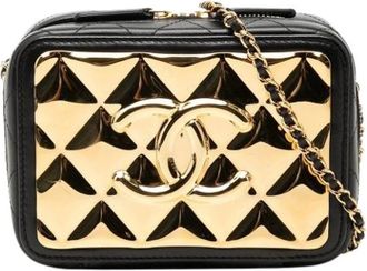 Chanel Pre-owned Vintage Crossbody Bag - Dames - Vintage Schoudertas - Zwart - ONE Size - Leer - Vintage