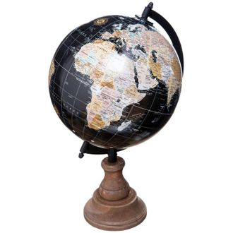Atmosphera Decorativa Globe Metal Y Pin H32 Negro - Atmosphera