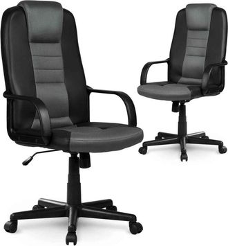 OEM Silla De Oficina De Piel Micromalla 518b Negra Y Gris