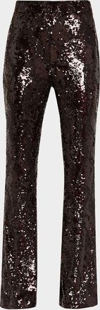 Veronica Beard Collier Sequined Skinny Flare Pants