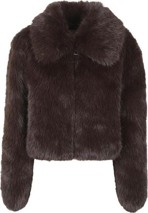 Frankie Shop Hope Faux Fur Jacket - Dames - Jassen - Bruin - M - Polyester - Jassen