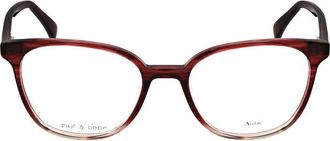 Rag & Bone Ladies Red Rectangular Eyeglass Frames RNB3059-2