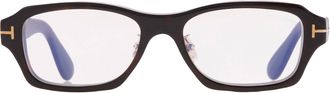 Tom Ford Blue Light Block Rectangular Mens Eyeglasses FT6113-D-B 052 56