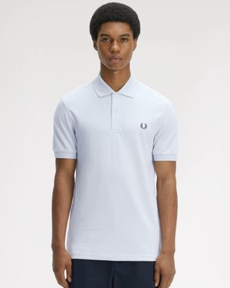 Fred Perry Mens Polo Shirt in Light Blue Cotton - Size X-Large