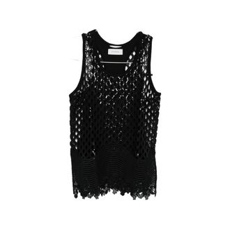 Sportmax Sequin-embellished Open-knit Top