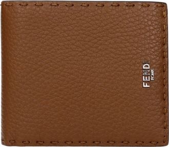 Fendi Uomos Portafoglio in pelle marrone
