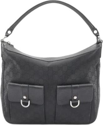 Gucci Pre-owned Shoulder Bags, female, Black, Size: ONE SIZE Pre-owned Vintage Shoulder Bag