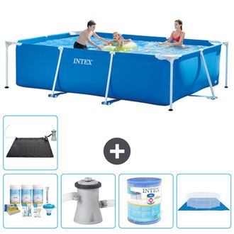 Intex Piscina Con Estructura Rectangular - 300x200x75 Cm - 7-piezas S30204