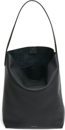 Mansur Gavriel Maxi Everyday Cabas Leather Tote in Black at Nordstrom