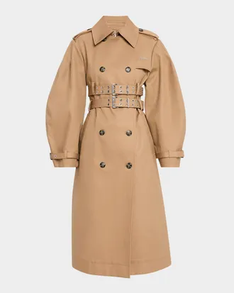 Ganni Bonded Cotton Trench Coat