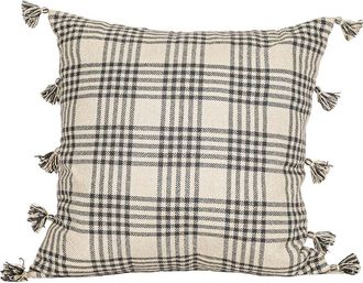 Foreside Home And Garden Remi Plaid Decorative Indoor/Outdoor Accent Throw Pillow, 30 x 30 in Gray at Nordstrom, Size Medium