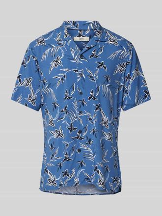 Jake*s Freizeithemd aus reiner Viskose in Jeansblau, Gr&ouml;&szlig;e S