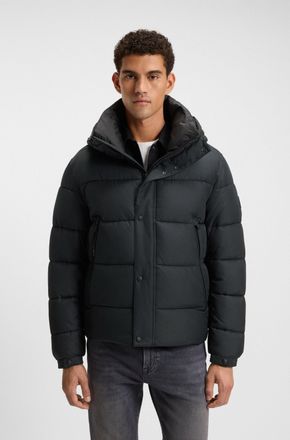 Boss Orange by Hugo Boss Steppjacke BOSS ORANGE Omaris, Herren, Gr. 50, schwarz (schwarz001), Web, Obermaterial: 100% Polyester, unifarben, regular fit, runder Abschluss mit D