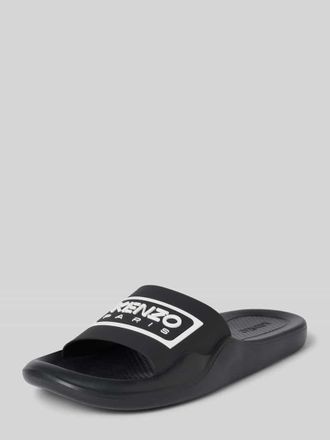 Kenzo Slides mit Label-Detail in Black, Gr&ouml;&szlig;e 40
