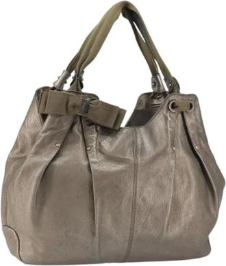 Ferragamo Pre-owned Handbags, female, Brown, Size: ONE SIZE Pre-owned Leather Handbag