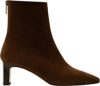 Parall&egrave;le Nora Enkellaars - Dames - Laarzen met Hak - Bruin - 36 1/2 EU - Leer - Schoenen