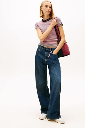 Tommy Jeans Gestreept T-shirt met ronde hals en korte mouwen