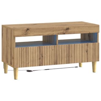 vidaXL Mueble De Tv Led Roble Artisan Madera De Ingenier&iacute;a Vidaxl