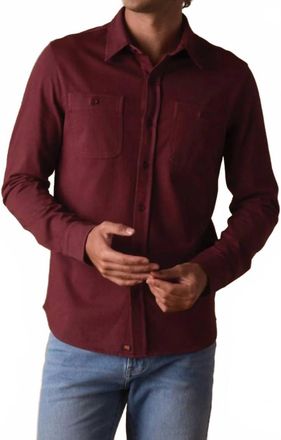 The Normal Brand Lennox Jersey Button Up In Red