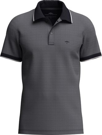 Fynch-Hatton Poloshirt FYNCH-HATTON, Herren, Gr. 4XL, navy, Web, Obermaterial: 100% Baumwolle, kontrastfarbene Details, unifarben, regular fit normal, ohne Ausschn