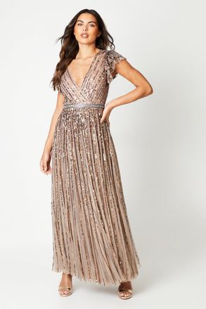 Coast Linear Sequin Gown