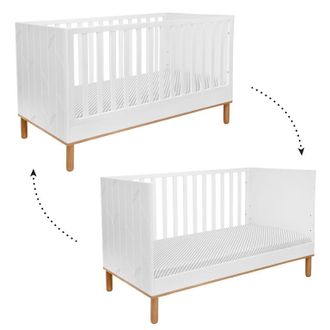 OEM Lit &Eacute;volutif 70x140 Bellamy Toteme Botanic Blanc Et Bois
