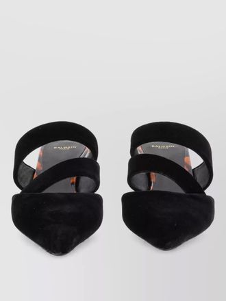 Balmain leather heeled mules