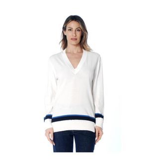 Alpha Studio Maglia con scollo a v manica lunga - Dames - V-hals truien - Veelkleurig - XL - Truien & Vesten