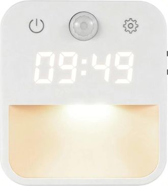 OEM L&aacute;mparas De Noche De Cuatro Unidades Con Sensor De Movimiento, Pantalla De Reloj, Tres Temperaturas De Color Ajustables, Regulables, Apliques De Pared