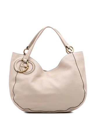 Gucci 2016-2025 Medium Pebbled Calfskin Twill tote bag - women - Calf Leather - One Size - White