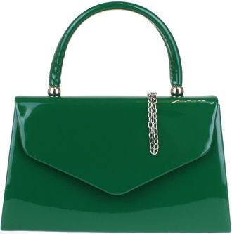 Girly HandBags Womens Patent Clutch Bag - Elegant Small Hard Case Evening Handbag for Weddings, Parties, and Events - Dark Green