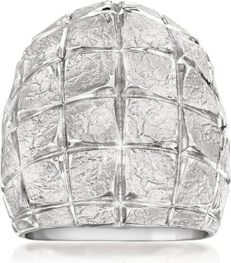 Ross-Simons Italian Sterling Silver Square-Pattern Ring