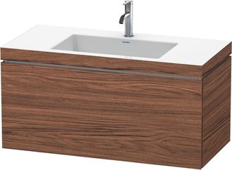Duravit Mueble De Ba&ntilde;o L-cube Wt Vero Air 500x1000x480mm 1 Orificio Para Grifer&iacute;a Nogal Oscuro