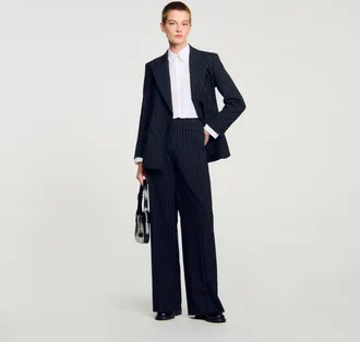 Sandro Chaqueta de traje a rayas