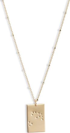Set & Stones Zodiac Constellation Pendant Necklace in Gold - Capricorn at Nordstrom
