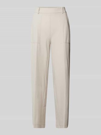 Cambio Cambio Tapered Fit Stoffhose mit verk&uuml;rztem Schnitt in Beige, Gr&ouml;&szlig;e 32